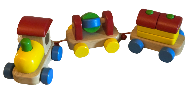 Toy wooden train