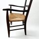 Vintage solid wood chair with a straw seat – Chic country style