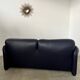 Maralunga sofa designer Vico MAGISTRETTI cassina in vintage midnight blue leather
