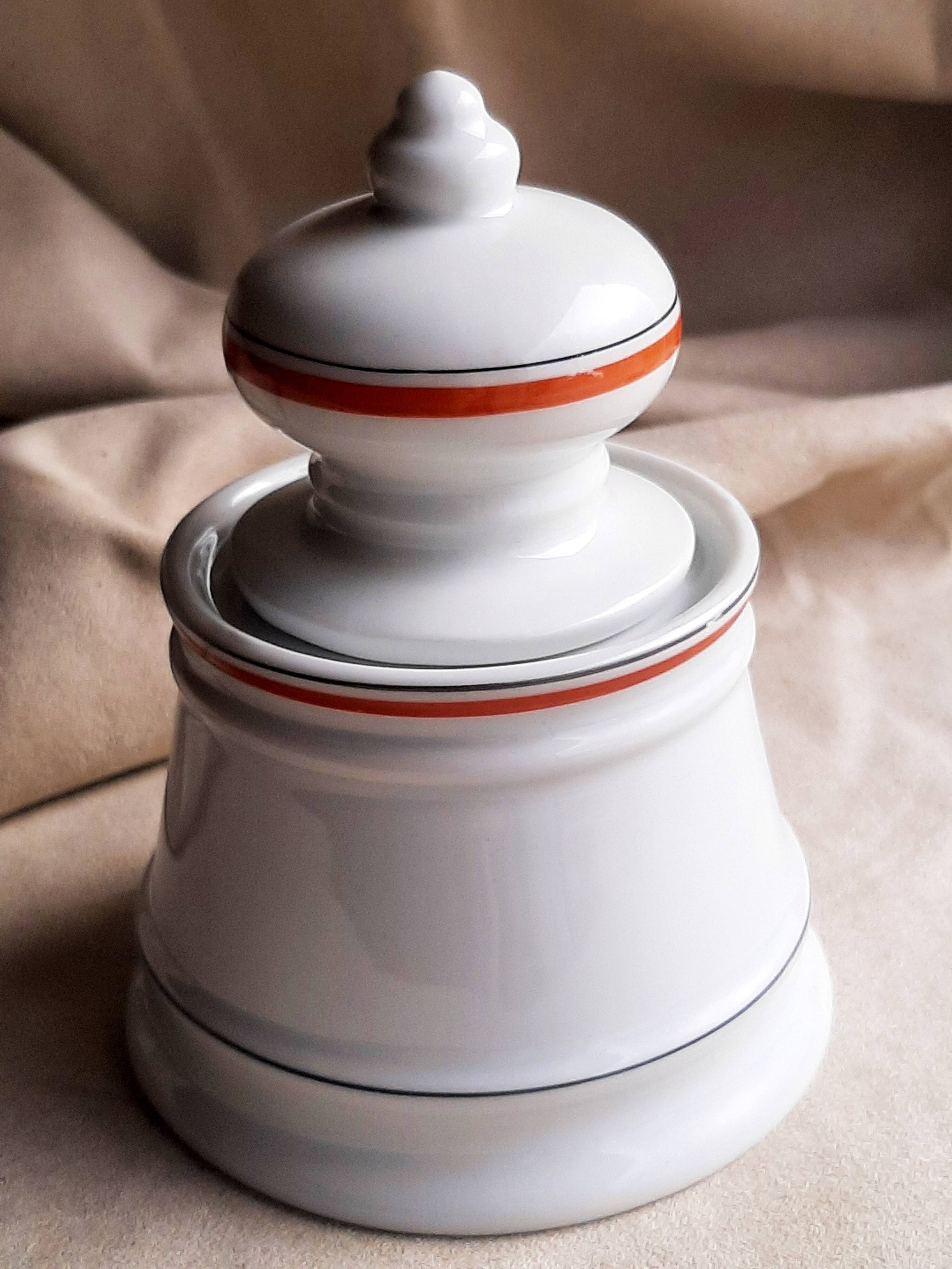 Vintage sugar bowl in Auteuil porcelain bistro service