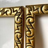 Paire de Cadres Anciens ART NOUVEAU en bois doré