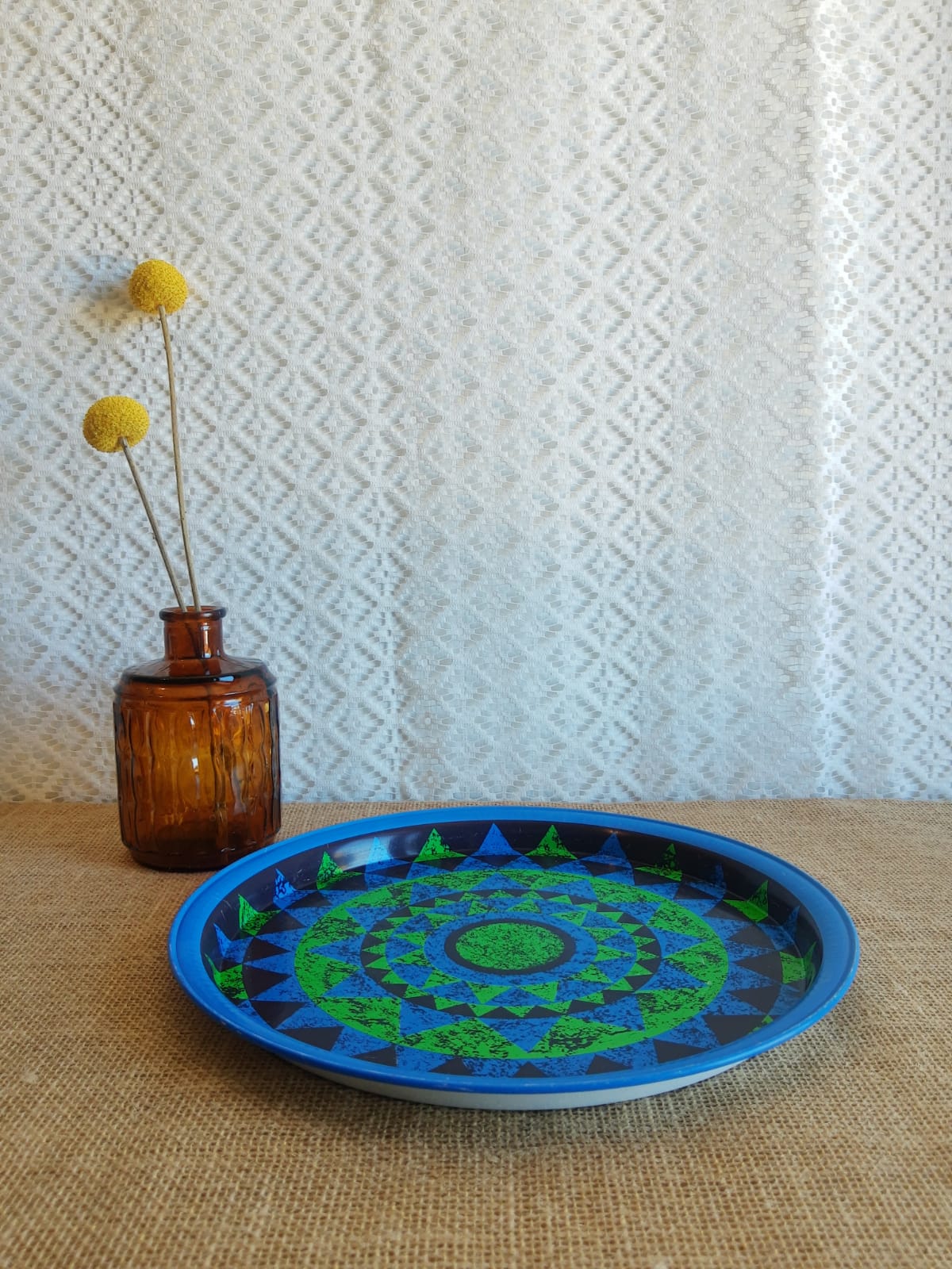 Vintage Maxwell France Round Metal Advertising Tray