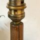 Vintage leather and brass lamp the Tanner