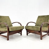 Pair of art deco adjustable armchairs 1930's