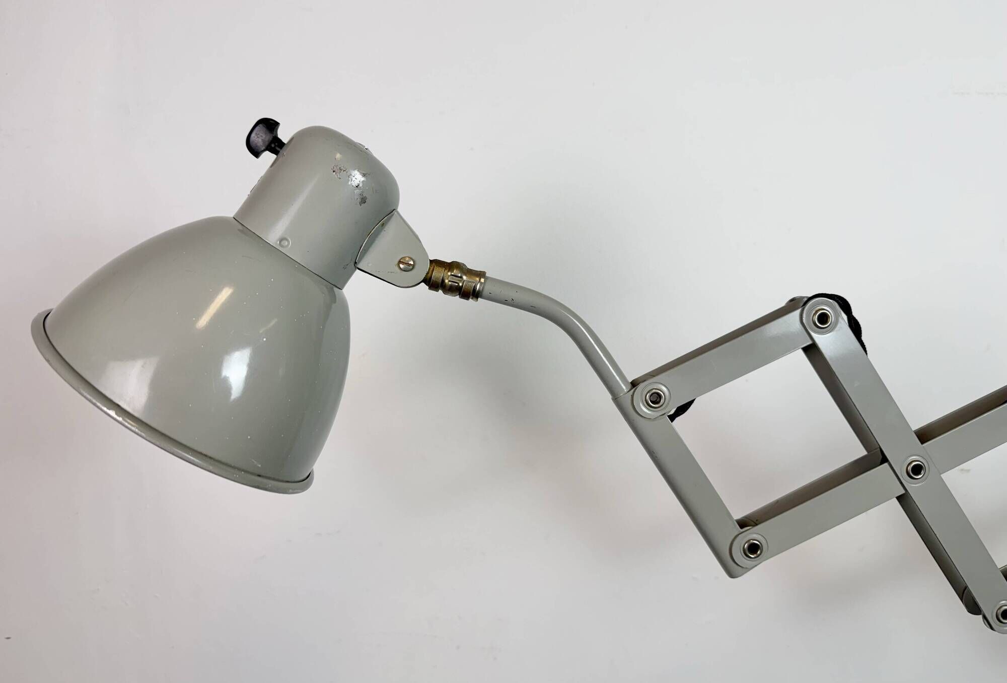 Grey Industrial Cast Iron Wall Light from Elektrosvit, 1960s