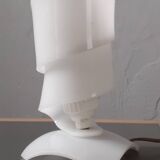 White plexiglass twisted lamp, 1960s