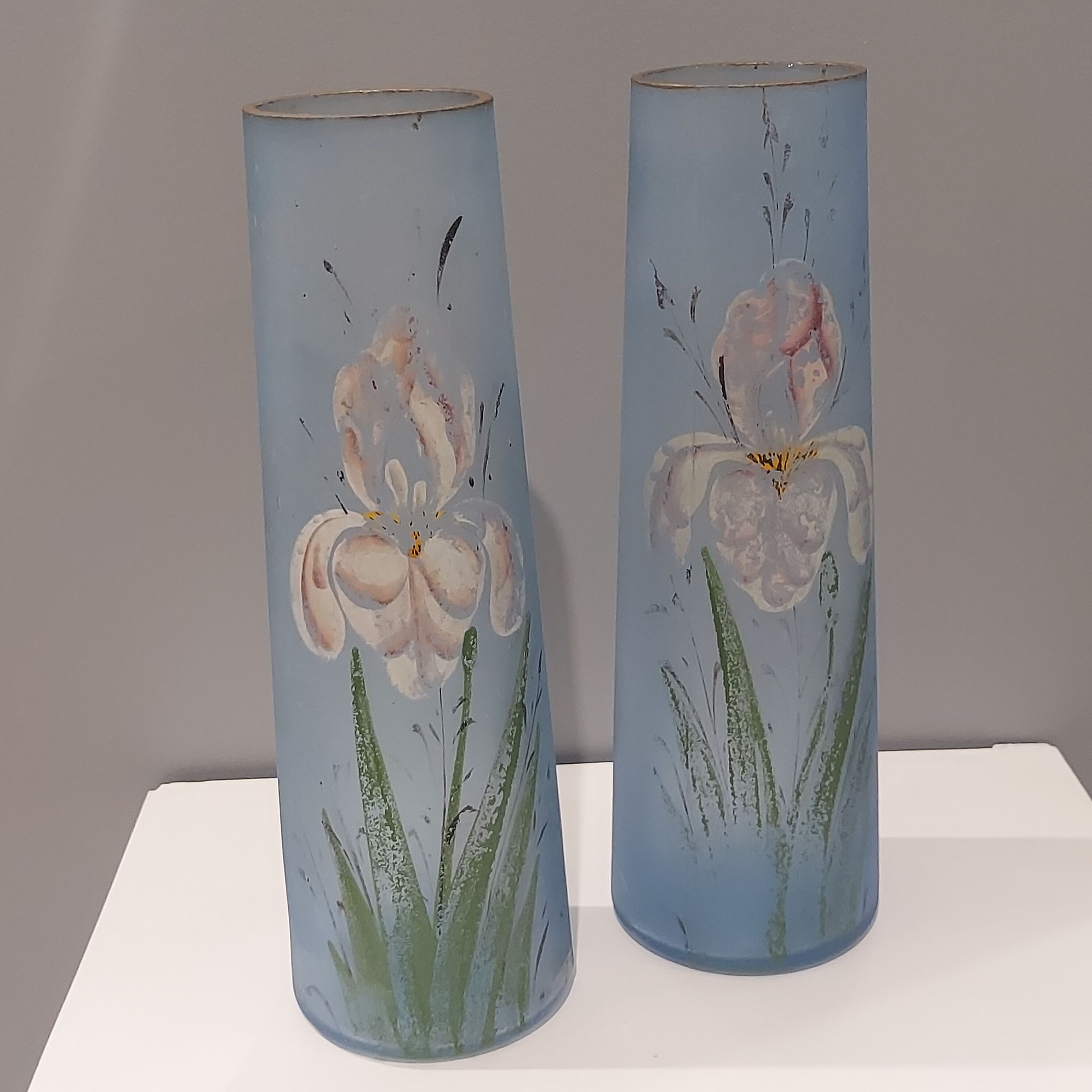 Paire de vases verre Art déco années 1930