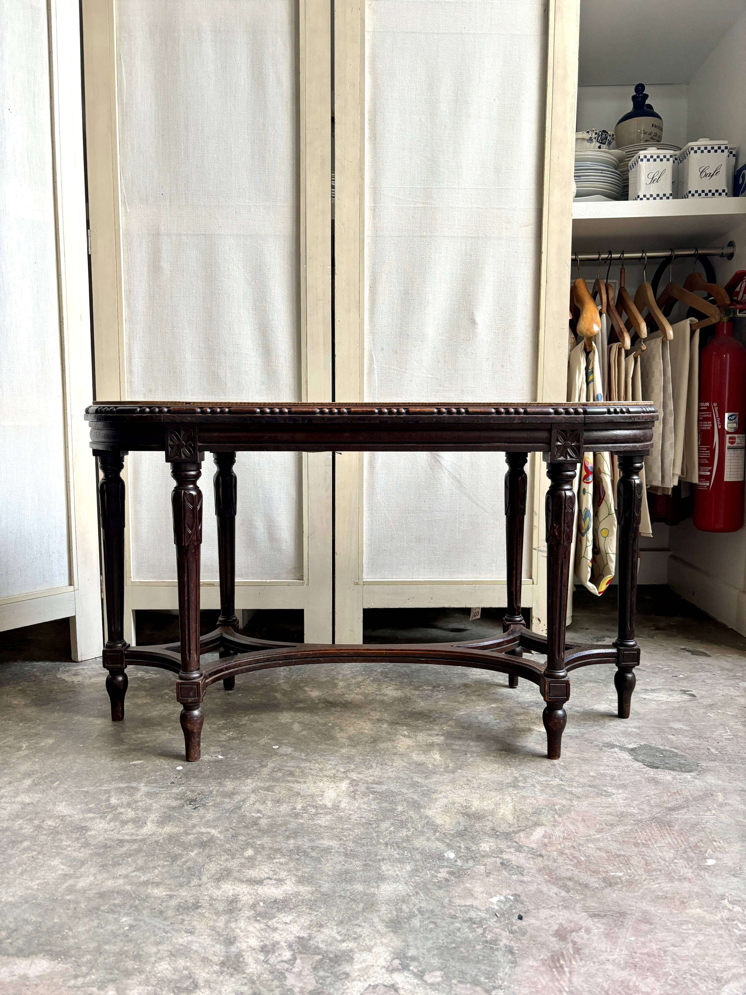 Dark wood piano bench