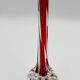 Red submerged Murano glass soliflore vase