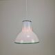 Large Italian Murano Cased Glass Pendant Light with Green Trim, 1970's
