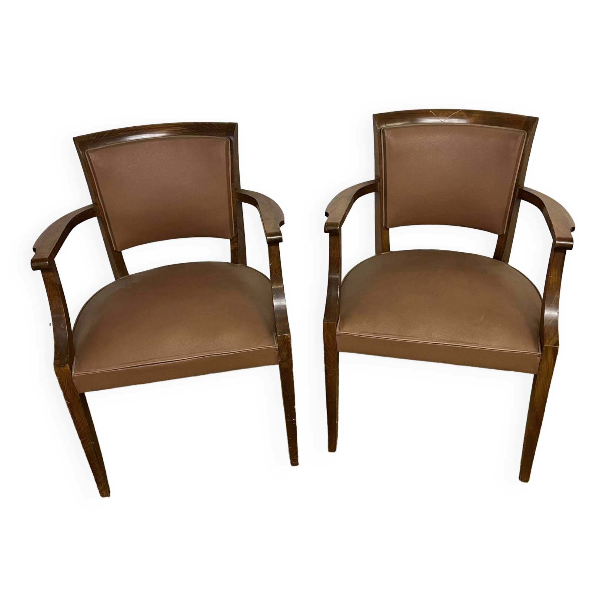 Pair of vintage bridge armchairs