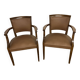 Paire de fauteuils bridge vintage
