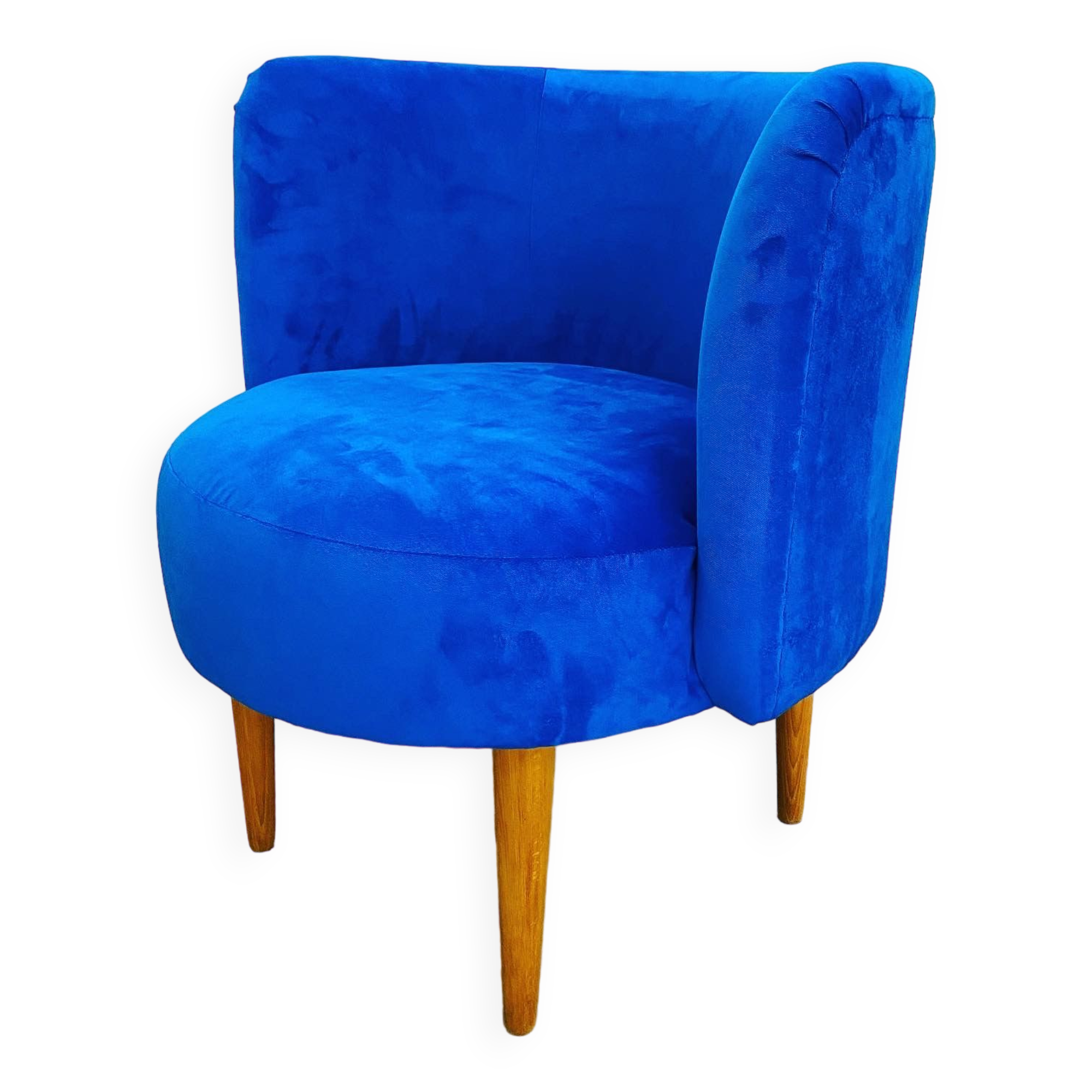 Pair of Retro Armchairs in Blue