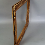 Old frame Montparnasse style carved wood 58,5x53,5 foliage 46x38 cm SB