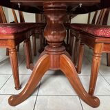 Extendable oval rosewood table + 8 chairs – Hong Chinese Furniture