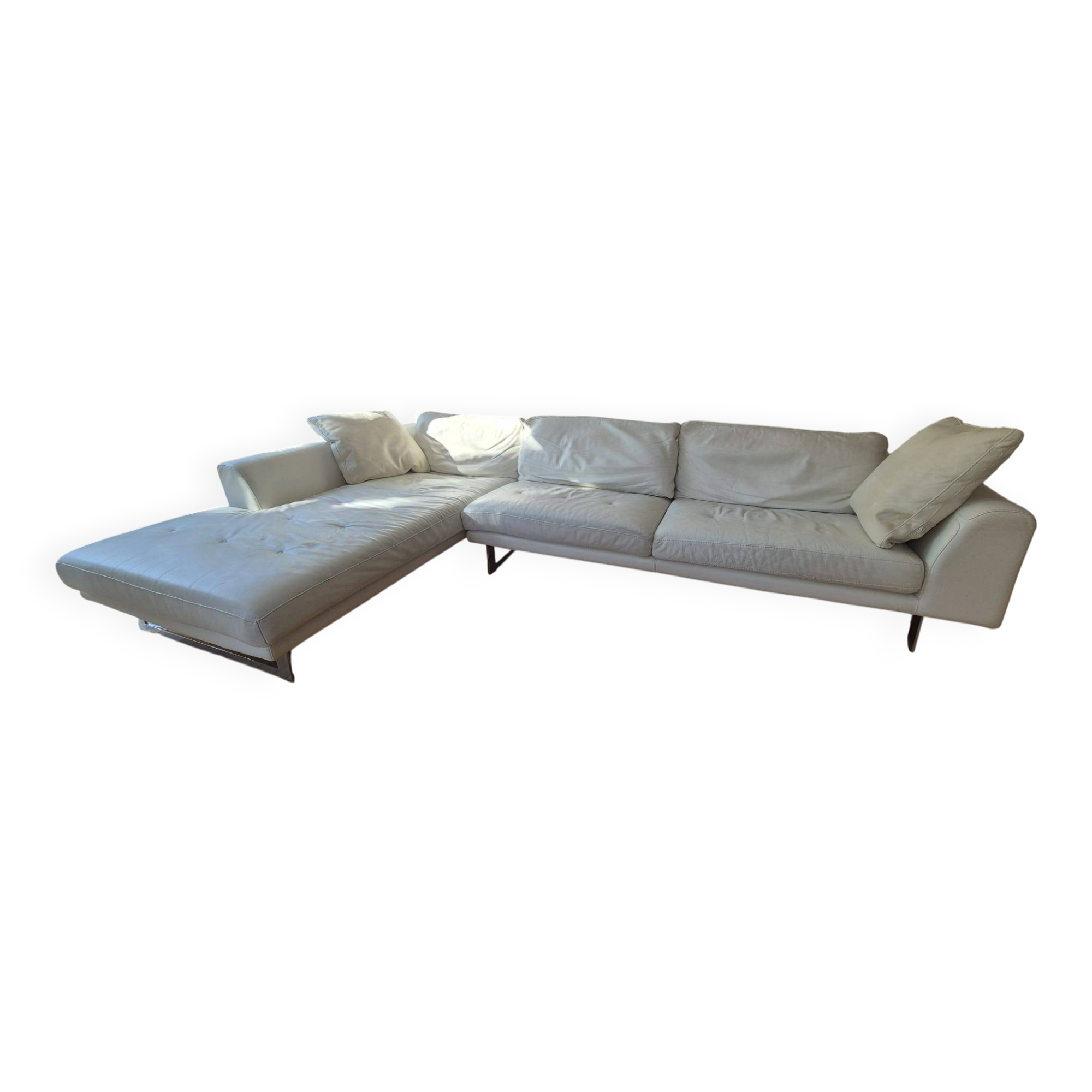 Roche Bobois leather corner sofa
