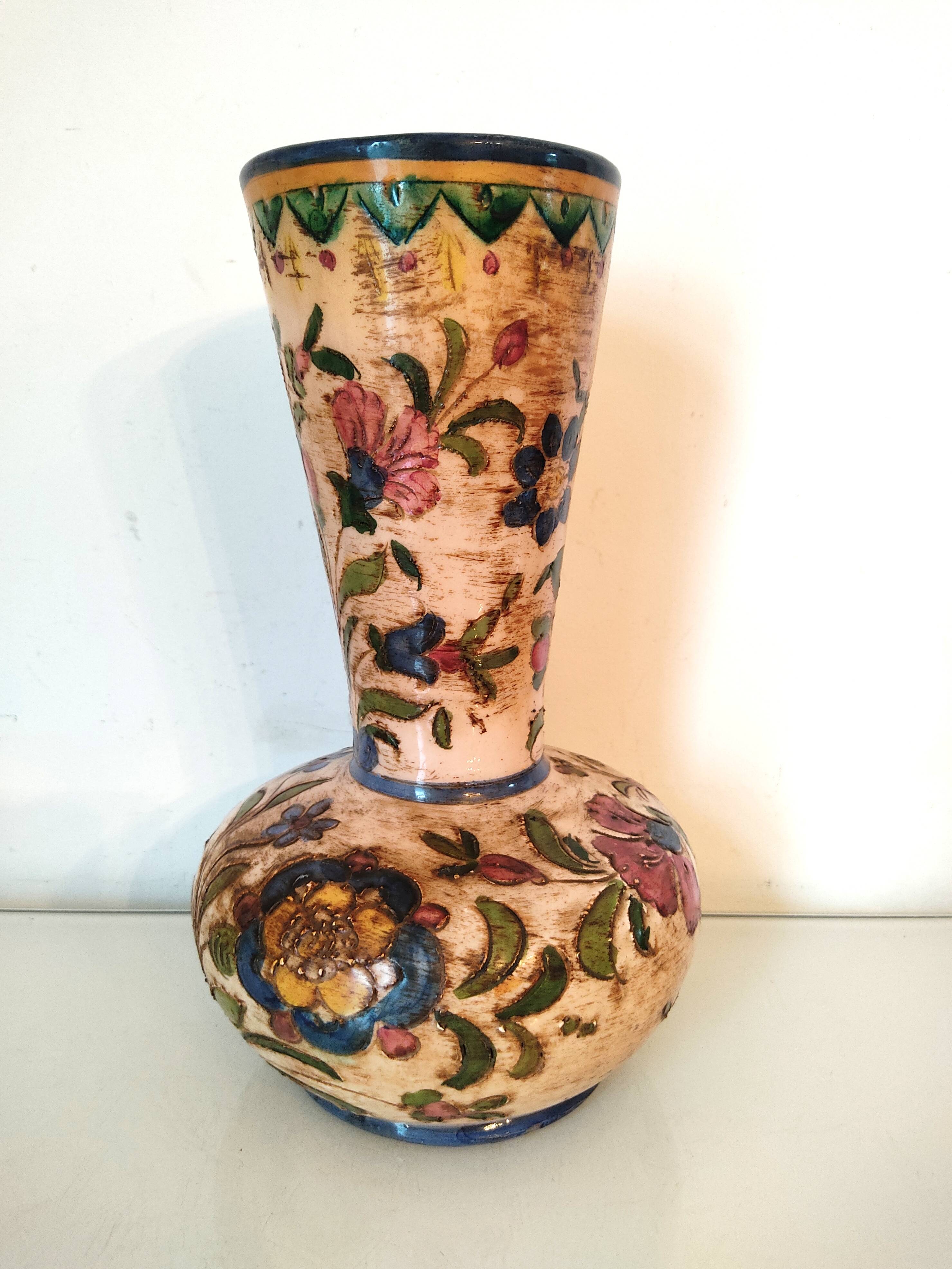 Italian ceramic flower vase