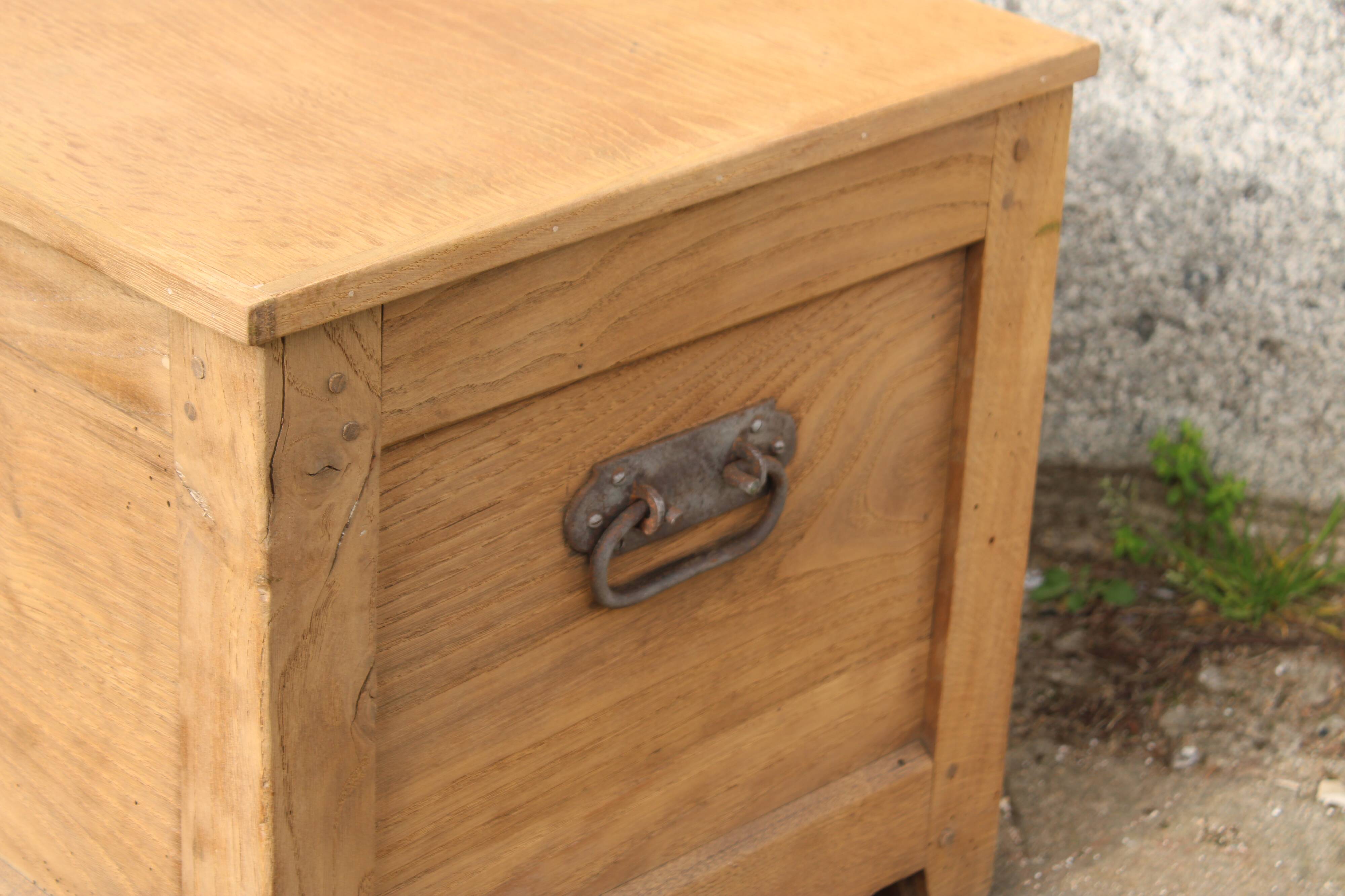 Small antique wooden chest – sandblasted