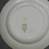 Lot de 6 assiettes plates en faïence de saint amand. modèle beauce.