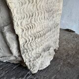 Set of two natural white plaster sculptures by Walter De Buck — figurative folkloric pair