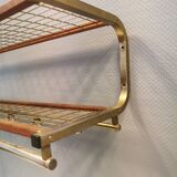 Vintage hat rack, wall-mounted clothes rack, produced in Sweden in the 1960s by Isakssons Habo