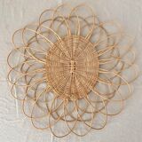 Rattan sun mirror 55cm