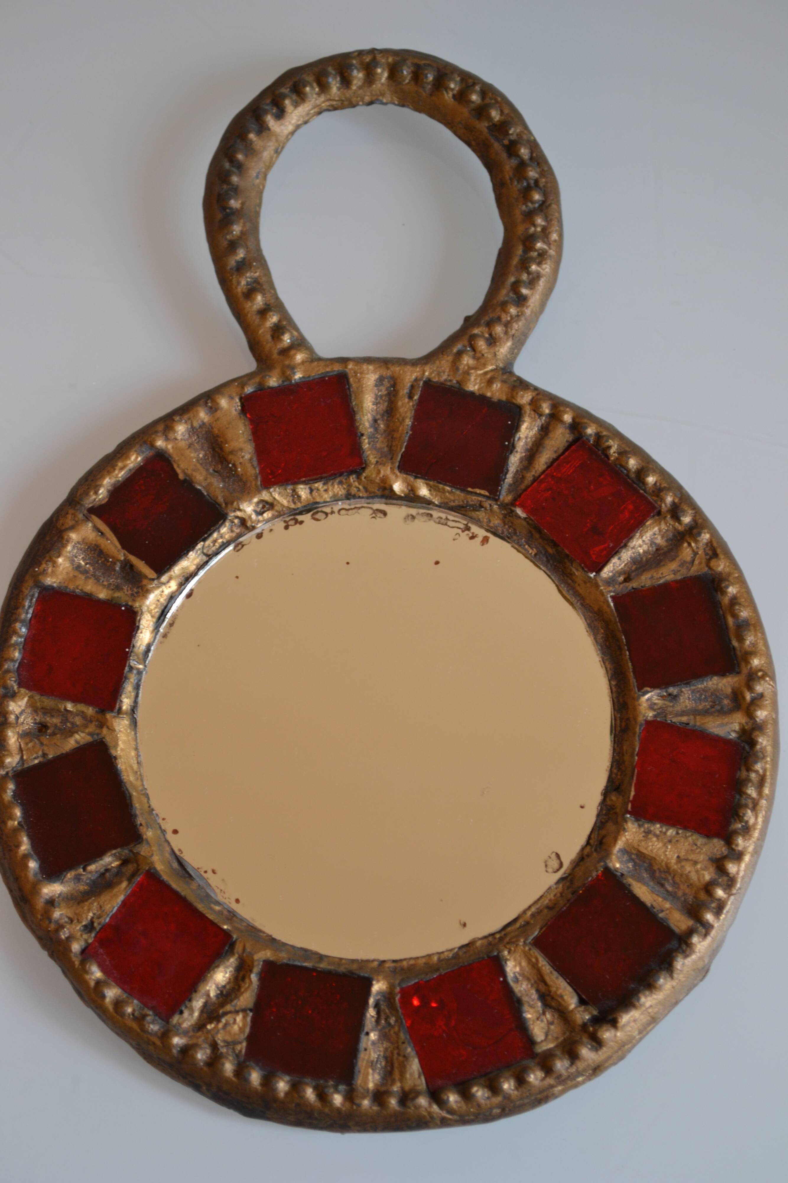 Glass and lead mirror by Irena Jaworska