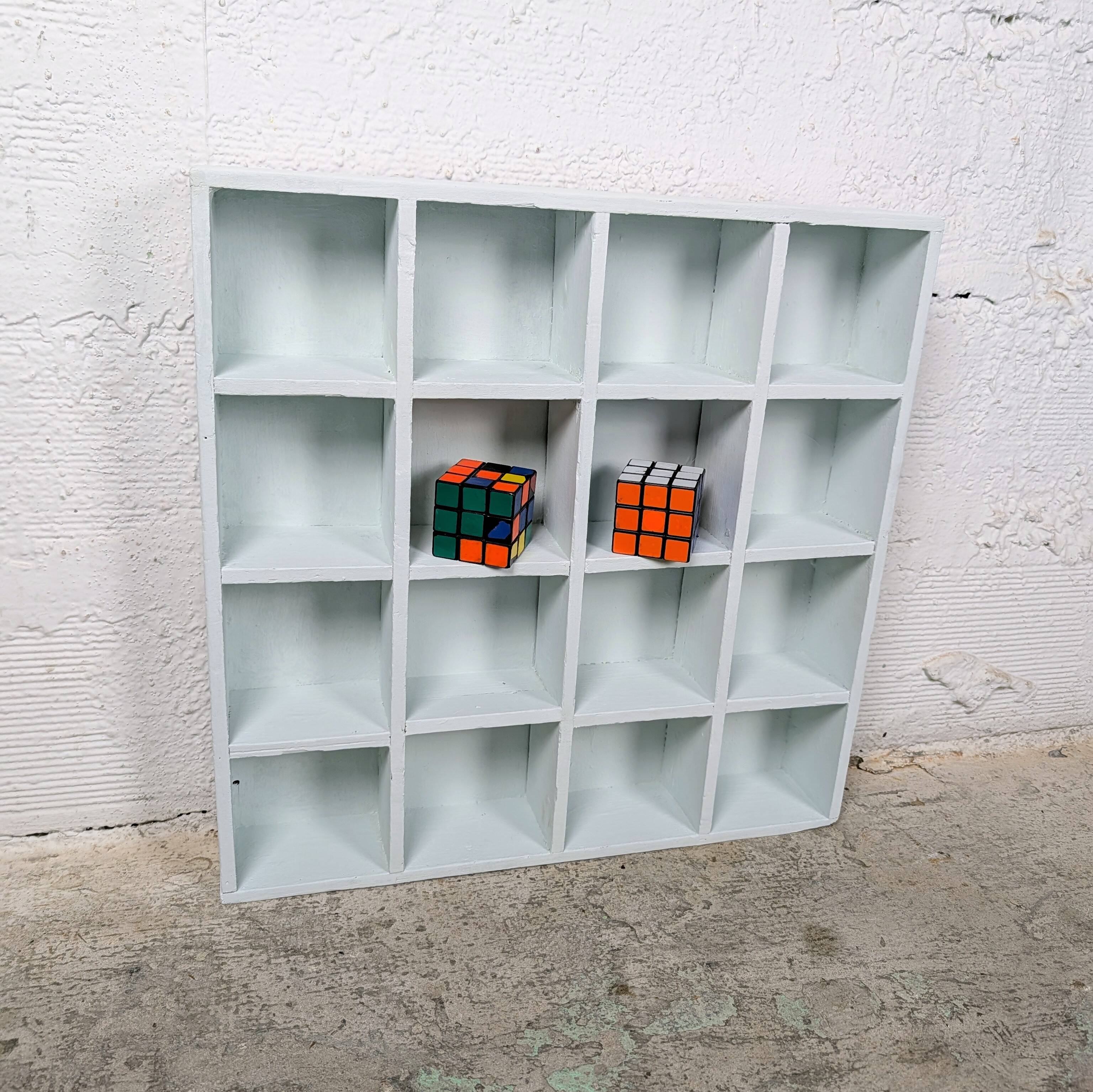 Wooden shelf – 16 compartments