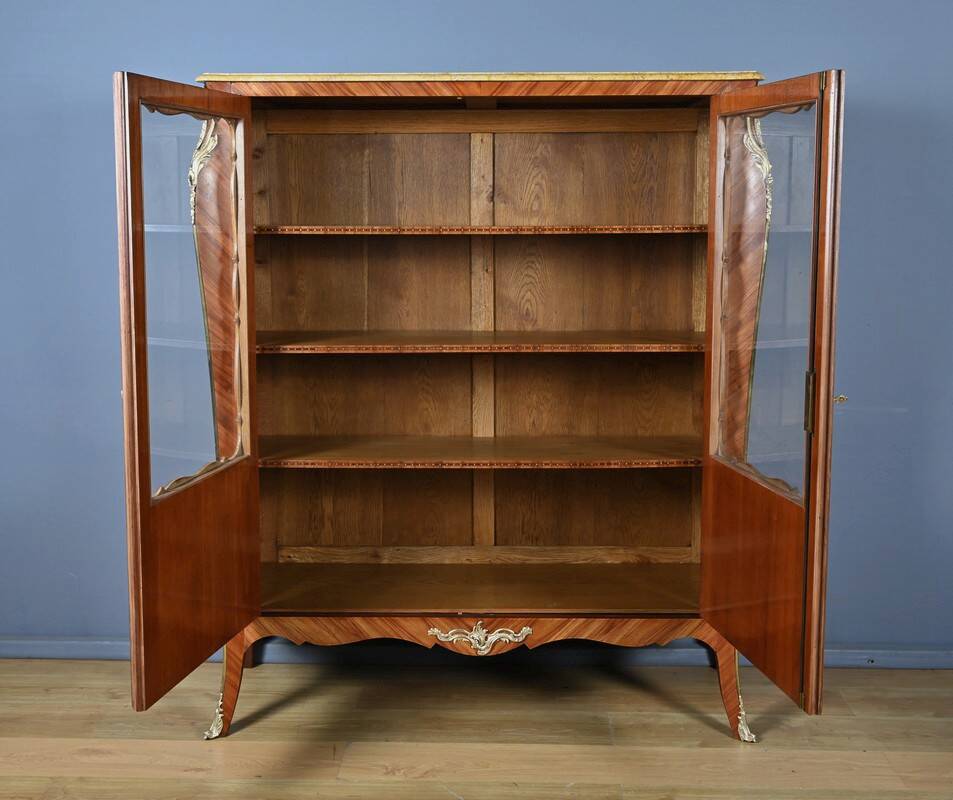 Small Display Library in Rosewood Marquetry, Louis XV style