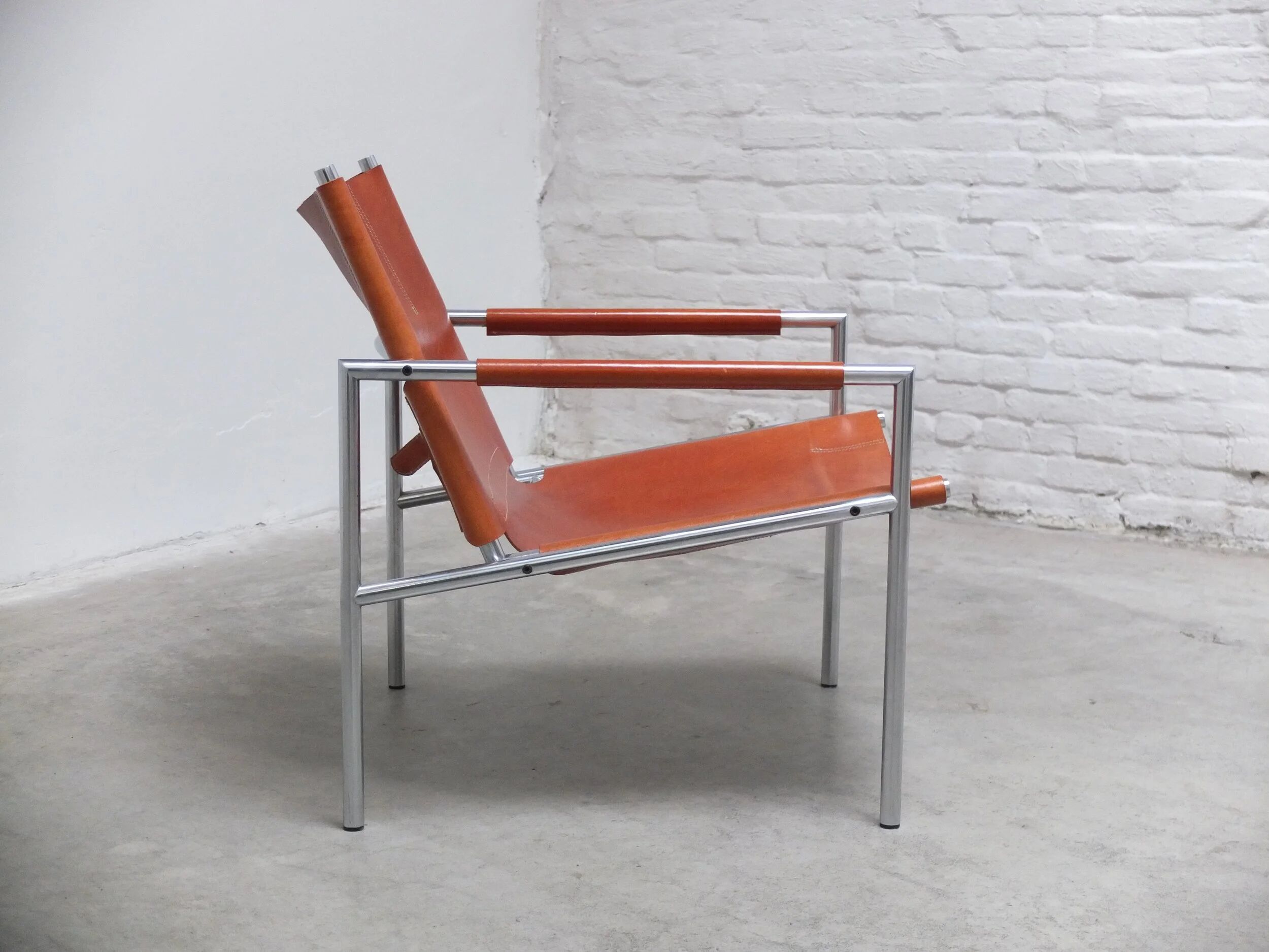 Cognac leather 'SZ02' lounge chair by Martin Visser for 't Spectrum, 1960