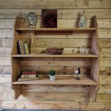 Large solid pine wall shelf