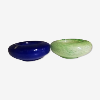 Lot de 2 cendriers Murano