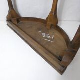 Old wooden half moon tripod console side table