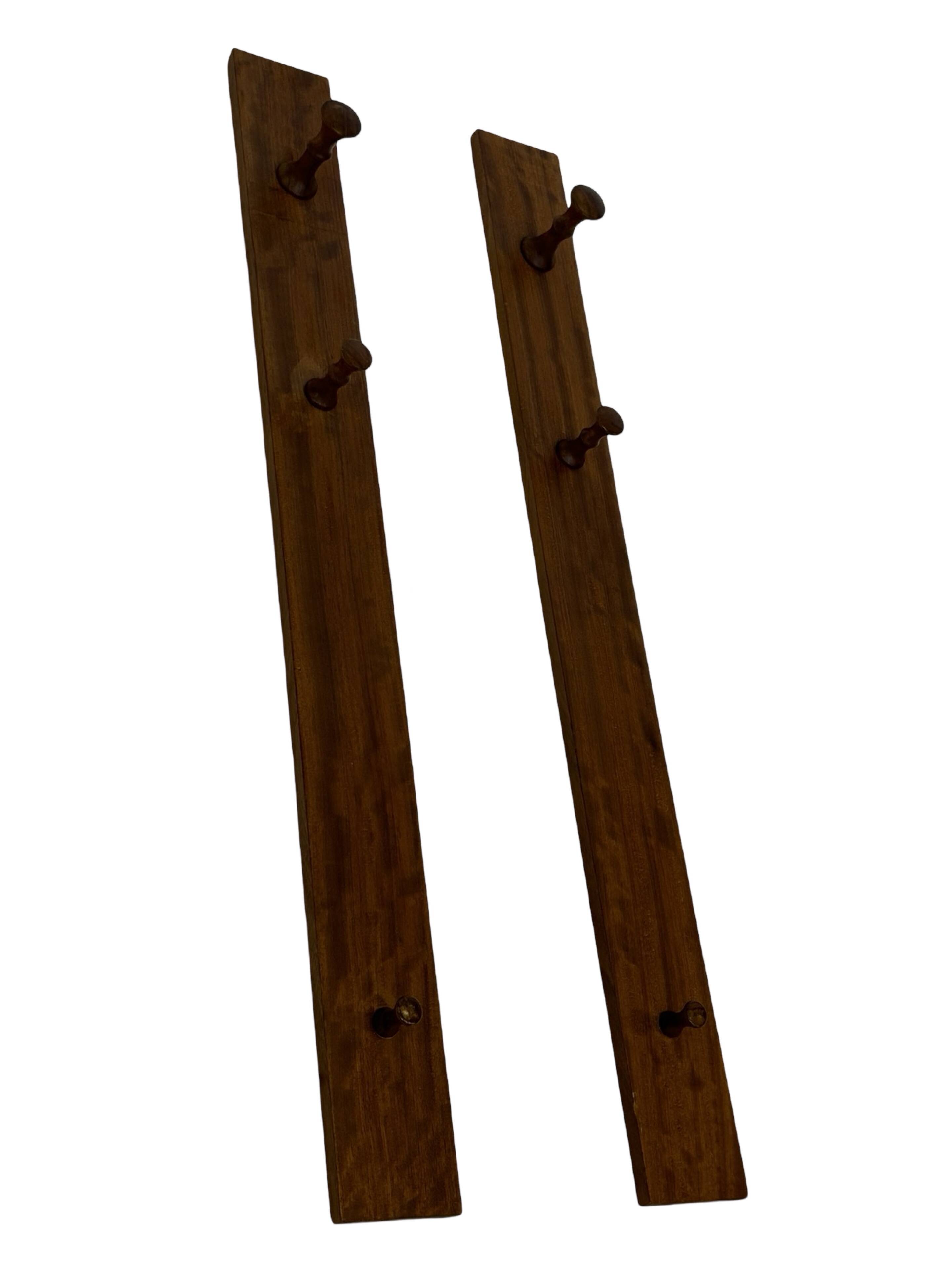 Vintage Danish Wall Coat Racks - Set of 2 in Teak Danish Design