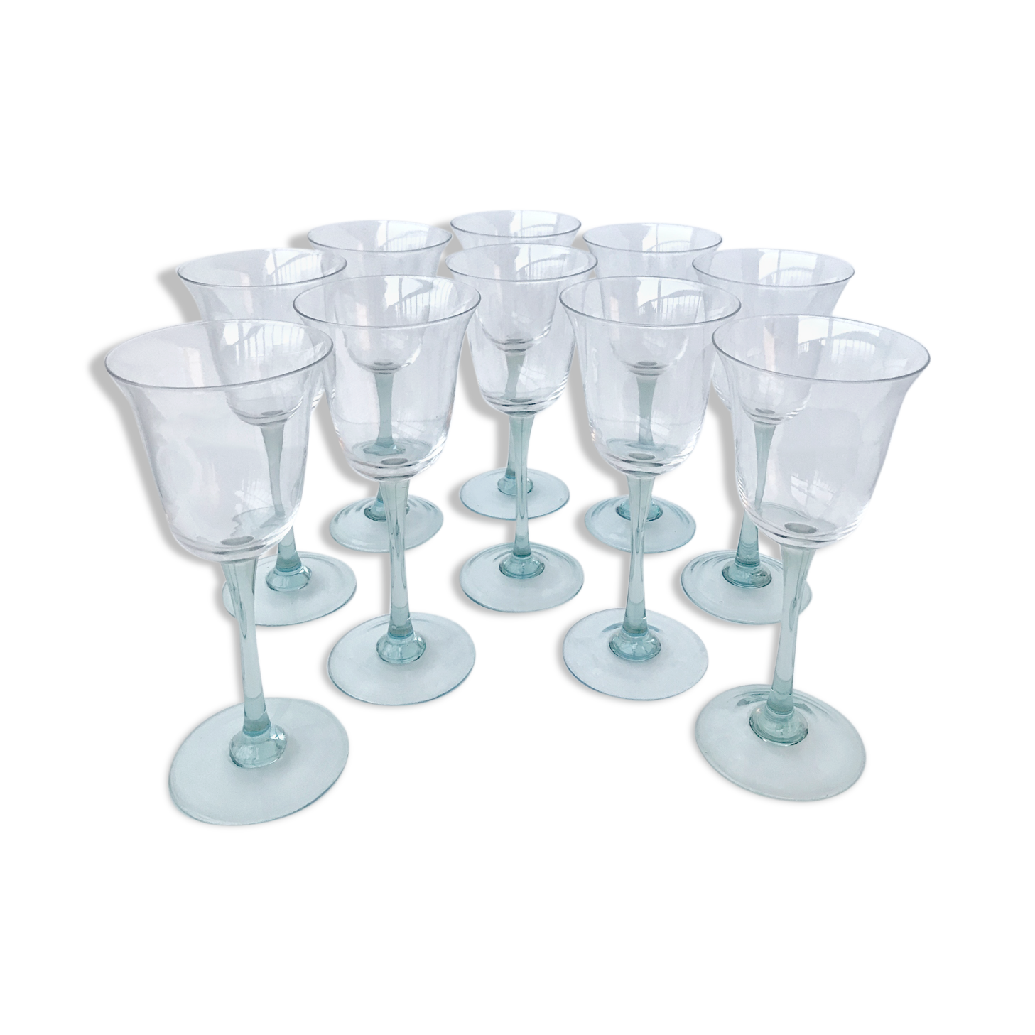 Set of 10 vintage walking glasses