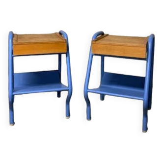 Pair of Vintage  Nightstands attribués à Tubauto