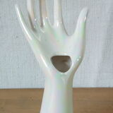 Hand baguier and porcelain soliflore