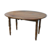 Oval dining table folding