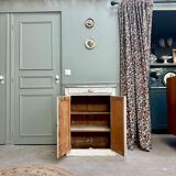 Petit buffet parisien patine blanche (rénové)