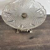 Antique footed cup in chiseled glass