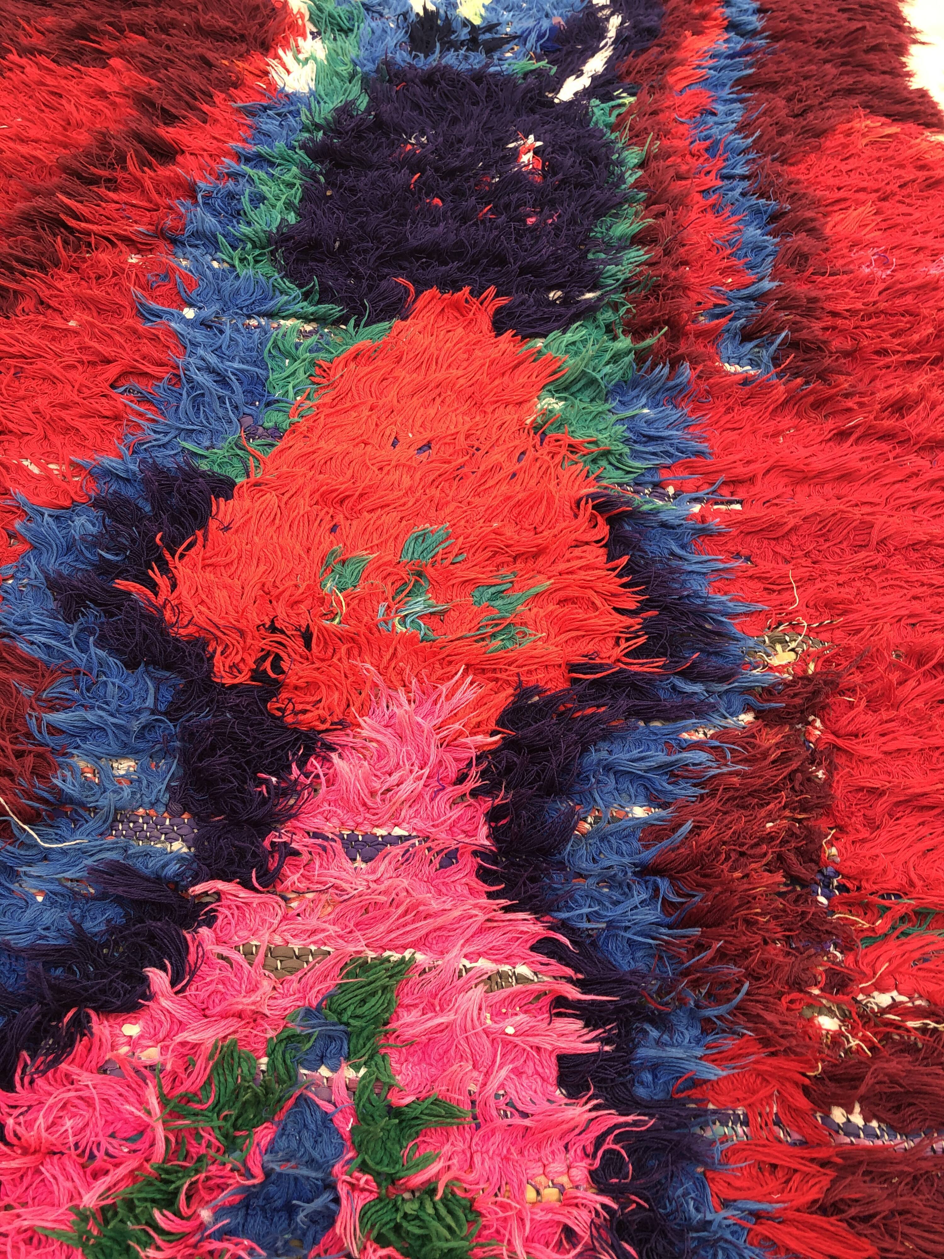 Moroccan Berber carpet Old Azilal 2.2x0.79m