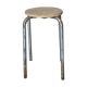 Metal workshop stool and wood seat