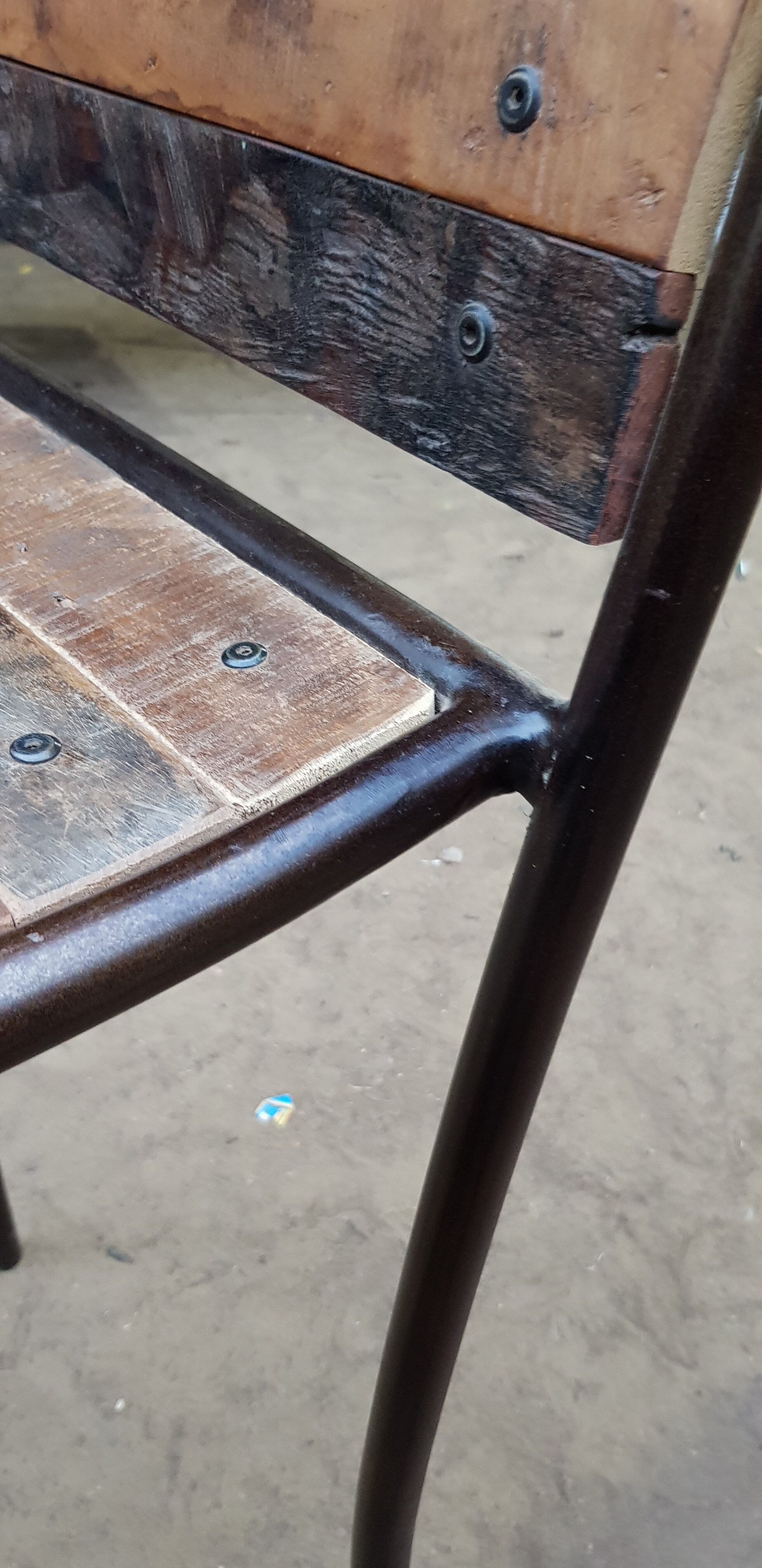 Chaise-tabouret de bar en bois+métal