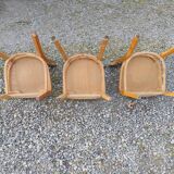 3 bistro chairs, light colour