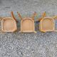 3 bistro chairs, light colour