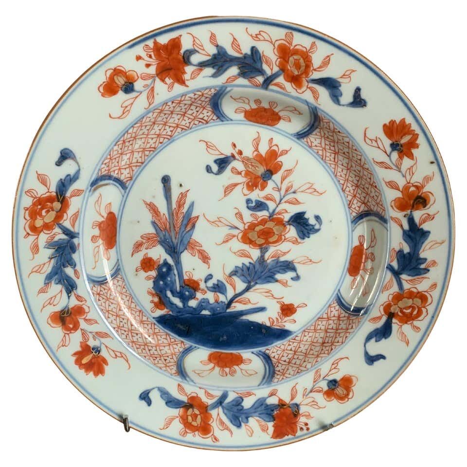 Imari Chinese porcelain plate, 19th century