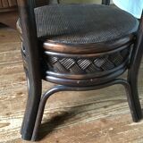 Coffee table in bamboo and rattan