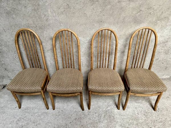 Série Lot de 4 chaises Baumann Eden Vintage assise tissu