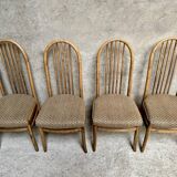Series Set of 4 Baumann Eden Vintage chairs with fabric seat