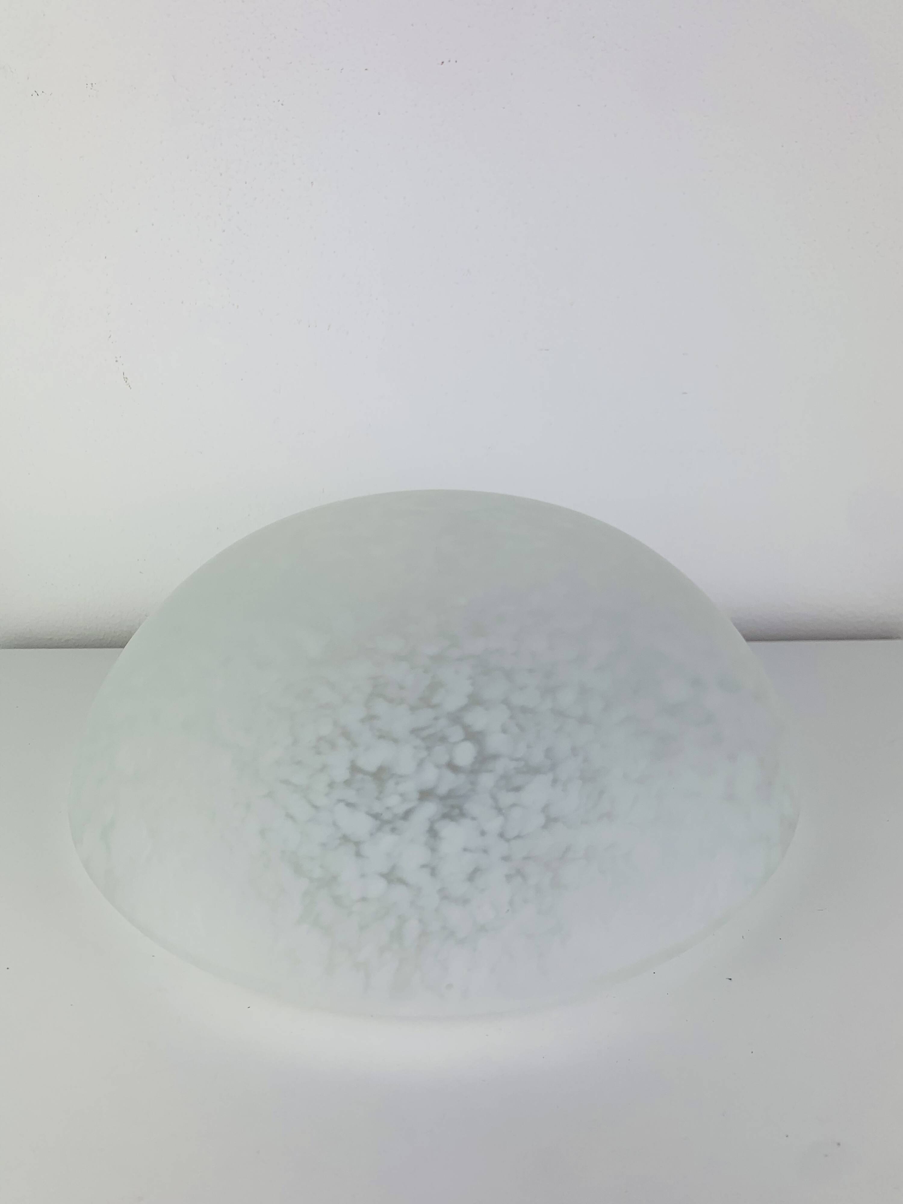 Domec XL speckled glass ball applique by Vianne, hemisphere, ceiling light.